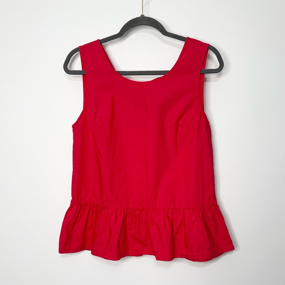J. Crew Bow-back peplum tank top Size Small